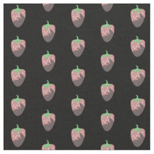 Chocolate Covered Strawberries Dipped Pink Black Fabric