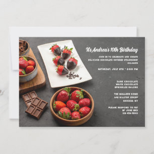 Chocolate Covered Strawberries Invitation