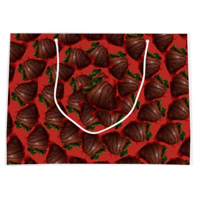 Chocolate Covered Strawberries Large Gift Bag (Front)