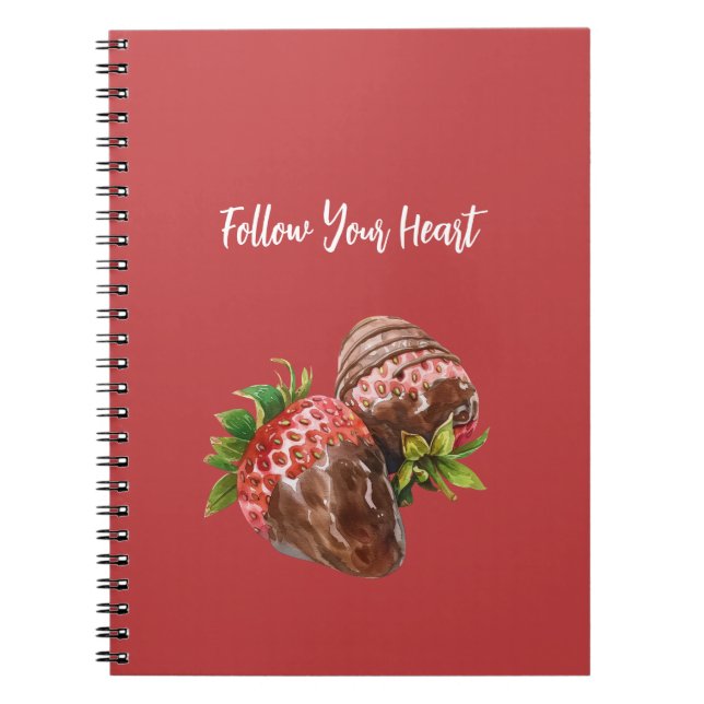 Chocolate Covered Strawberries   Notebook (Front)