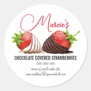 Chocolate Covered Strawberries Package Labels