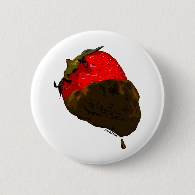 Chocolate-Covered Strawberry 6 Cm Round Badge (Front)