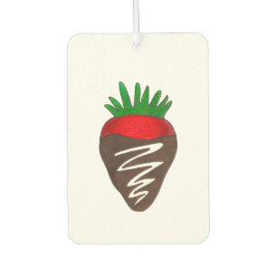 Chocolate Covered Strawberry Berry Chocoholic Food Car Air Freshener
