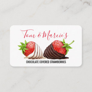 Chocolate Covered Strawberry Business Enclosure Card