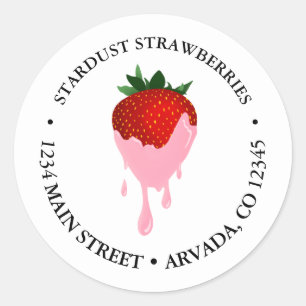 chocolate covered strawberry classic round sticker