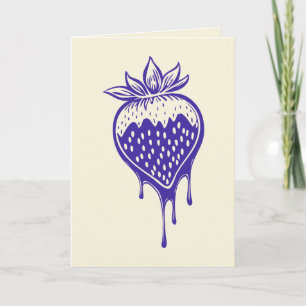 chocolate covered strawberry holiday card