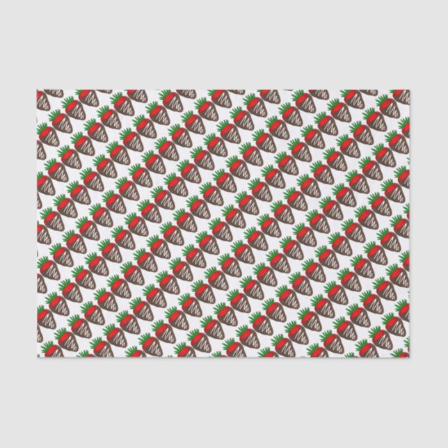 Chocolate Covered Strawberry Valentine's Tissue Paper (Front)