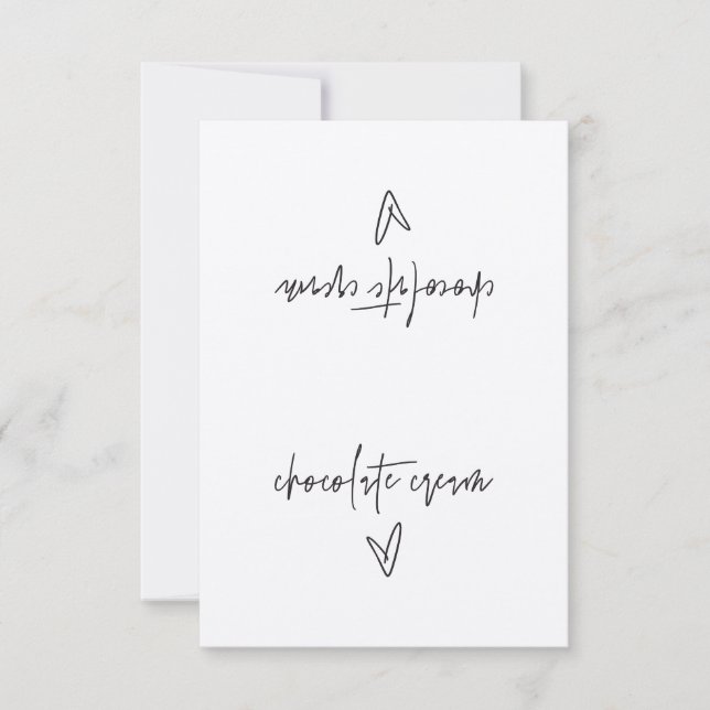 Chocolate Cream Food Label Tent Card (Front)