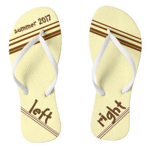 Chocolate Cream Stripe Left and Right Thongs