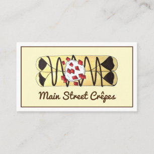 Chocolate Crêpe Pancake France French Food Crepes Business Card