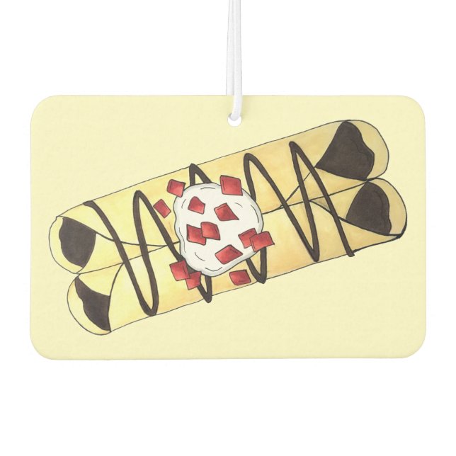 Chocolate Crêpe Pancake France French Food Crepes Car Air Freshener (Front)