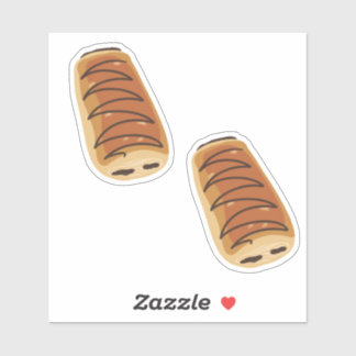 Chocolate Croissant Custom Vinyl Sticker Set