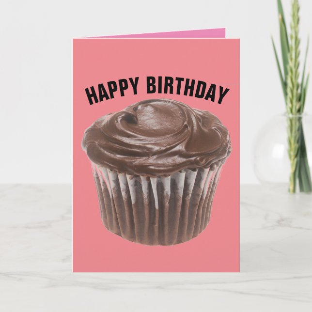 CHOCOLATE CUPCAKE BIRTHDAY CARD (Front)