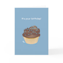 Chocolate Cupcake Birthday Card