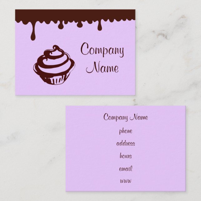 Chocolate Cupcake Business Card (Front/Back)