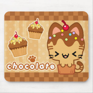 Chocolate Cupcake Kitty Mousepad