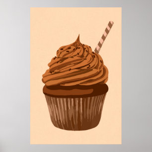 Chocolate cupcake poster