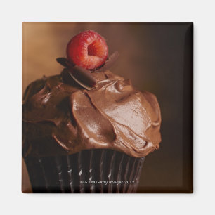 Chocolate Cupcake with a Raspberry topping Magnet