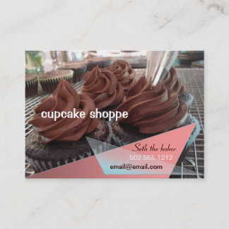 chocolate cupcakes business card