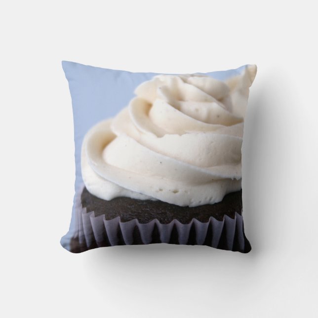 Chocolate Cupcakes Vanilla Frosting Cushion (Front)