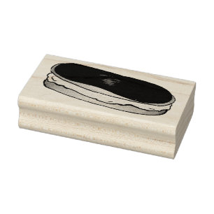 Chocolate Custard Eclair French Pastry Stamp