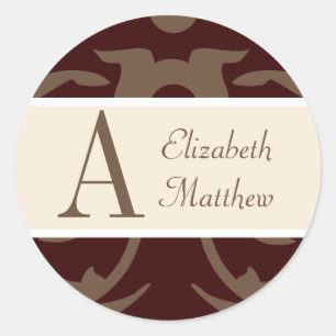 Chocolate Customise Last and First Name Sticker