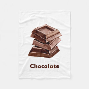 Chocolate Cute Valentines Day Fleece Blanket