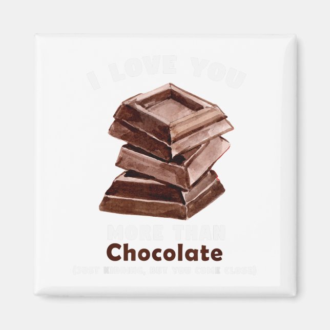 Chocolate Cute Valentines Day  Magnet (Front)