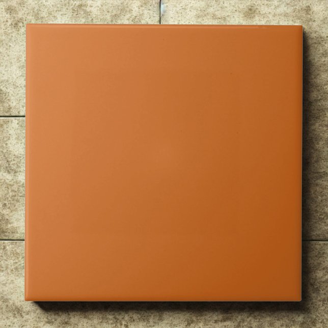 Chocolate #d2691e – Earthy, Rich, Rustic Charm Ceramic Tile (Creator Uploaded)