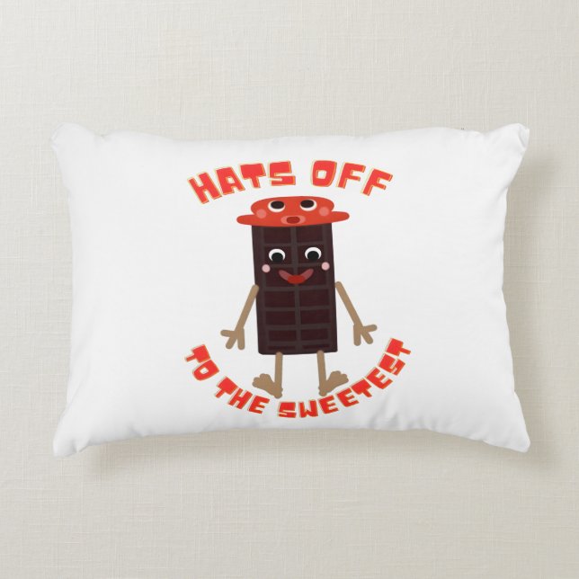 Chocolate day design  decorative cushion (Front)