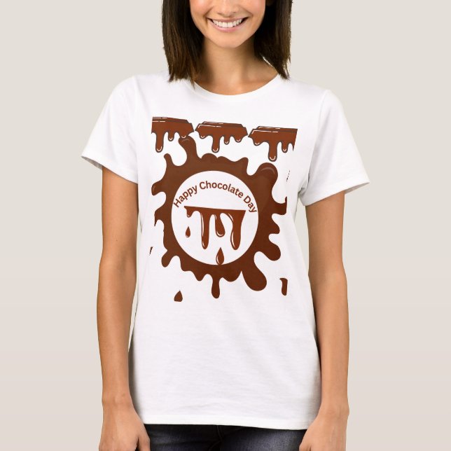 Chocolate day premium customised t-shirts  (Front)