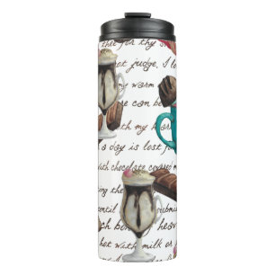 Chocolate dessert candy hot cocoa script  thermal tumbler
