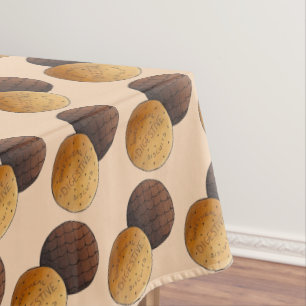 Chocolate Digestive Biscuits British Food Tea Time Tablecloth