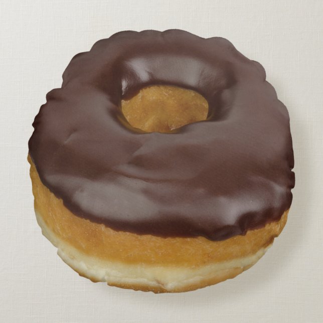 Chocolate Dipped Doughnut Round Cushion (Front)