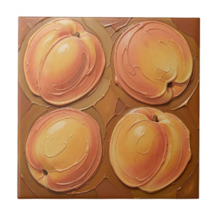 Chocolate Dipped Peaches Ceramic Tile
