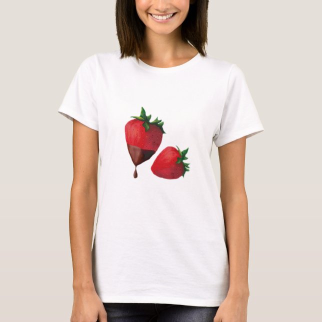 Chocolate Dipped Strawberries T-Shirt (Front)