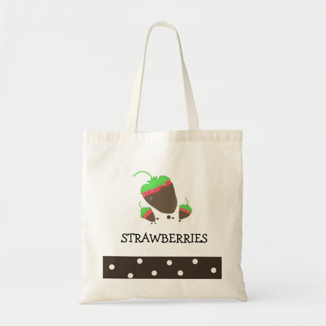 Chocolate Dipped Strawberries Tote Bag (Front)