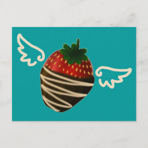 Chocolate Dipped Strawberry Magic Postcard
