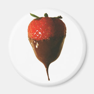 Chocolate dipped strawberry magnet