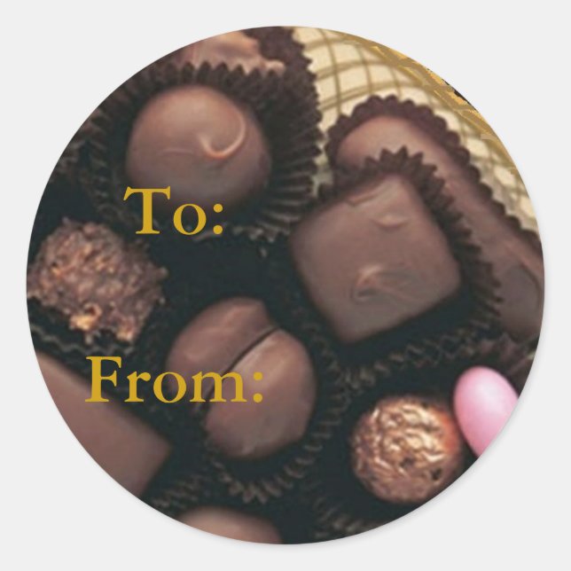 Chocolate Distressed Round Stickers - 2 (Front)