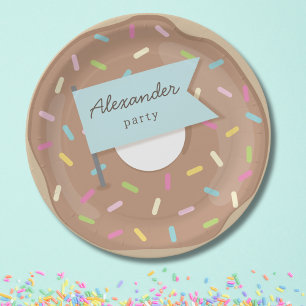 CHOCOLATE DONUT PAPER PLATE