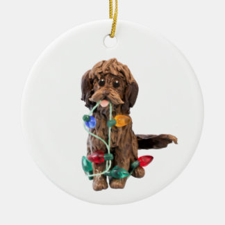 Chocolate Doodle Dog Ornament