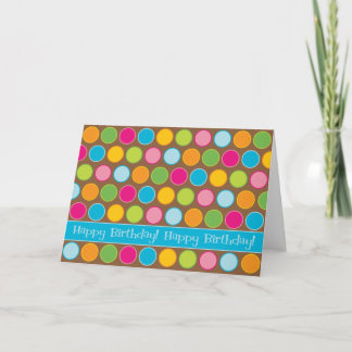 Chocolate Dots Birthday Card