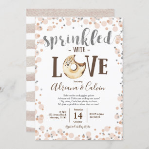 Chocolate Doughnut Baby Sprinkle Shower Invitation