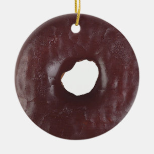 Chocolate Doughnut Ceramic Ornament