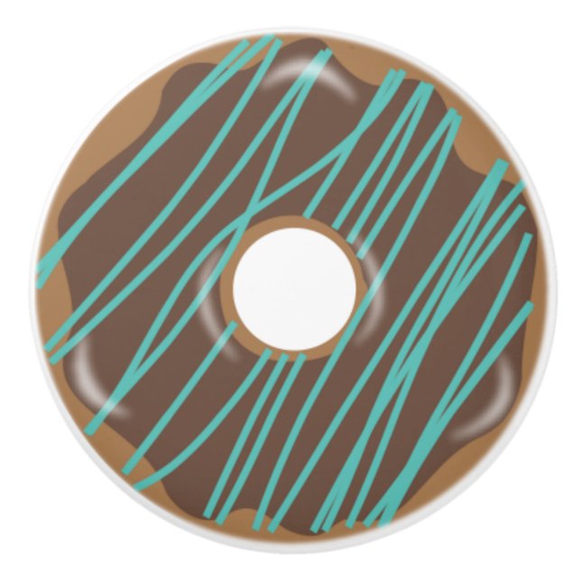 Chocolate Doughnut Doughnut Cabinet Knob Drawer (Front)