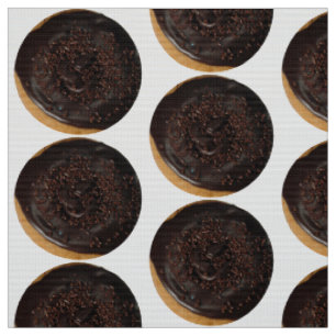 Chocolate doughnut funny fabric