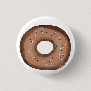 Chocolate Doughnut Gift For Foodie 3 Cm Round Badge