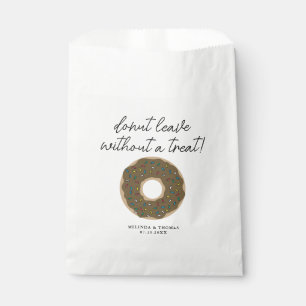 Chocolate Doughnut Mind If I Do Funny Wedding Favour Bag