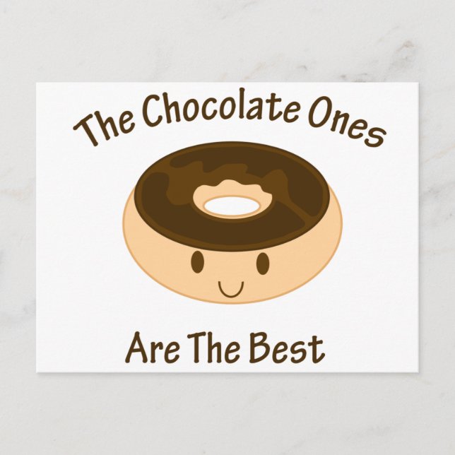 Chocolate Doughnut Postcard (Front)